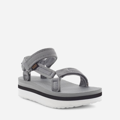 Teva Flatform Universal Mesh Print Women's Grey Sandals CA57389 Canada Clearance